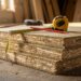 Panneaux de fibre de bois empilés sur un chantier d'isolation